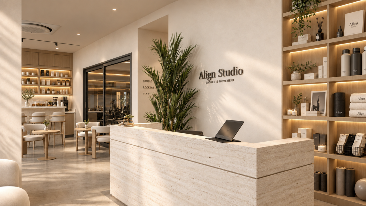 Align Lagree Studio Urla iç mekân tasarımı